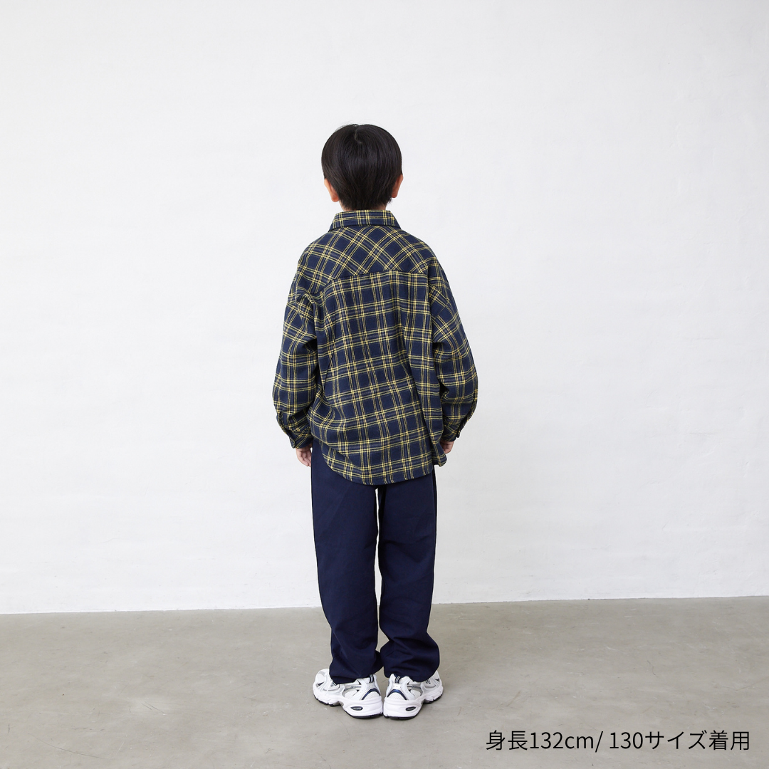 チェック長袖シャツ