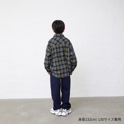 チェック長袖シャツ