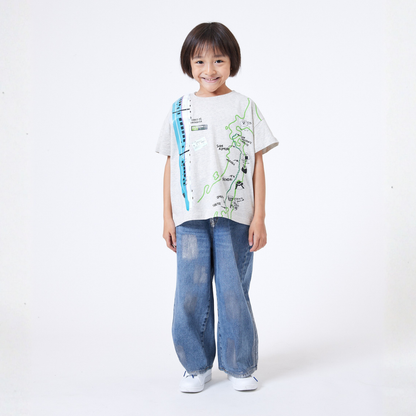 【JRの電車】連結プリントTシャツ