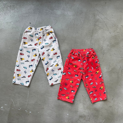 【働く車】総柄パンツ