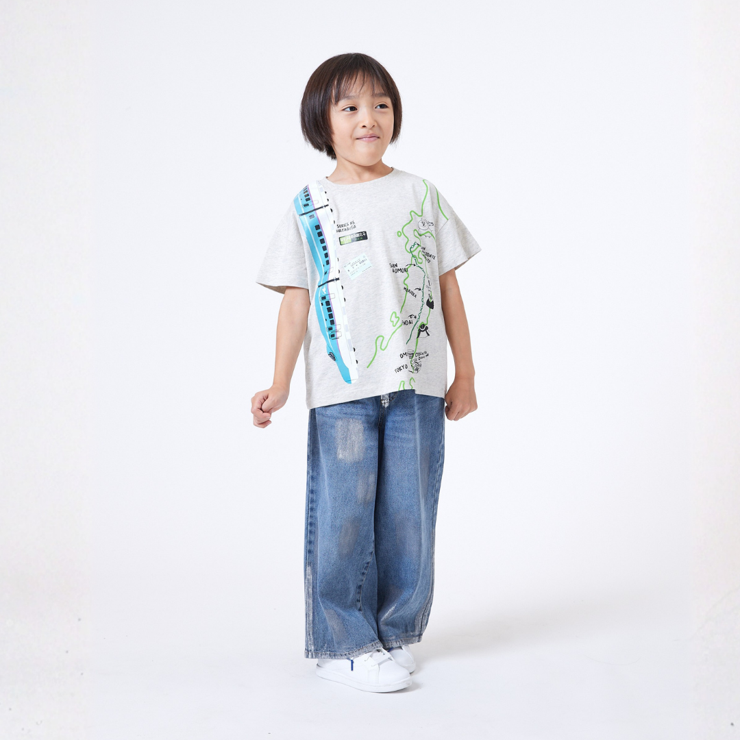 【JRの電車】連結プリントTシャツ