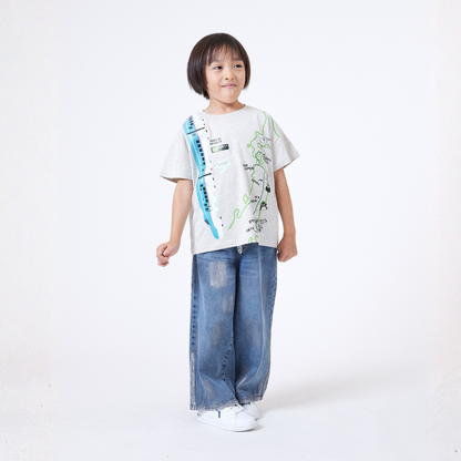 【JRの電車】連結プリントTシャツ
