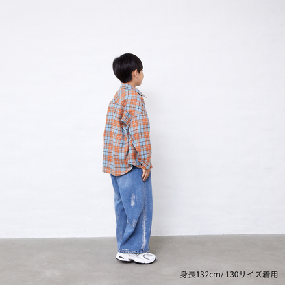 チェック長袖シャツ