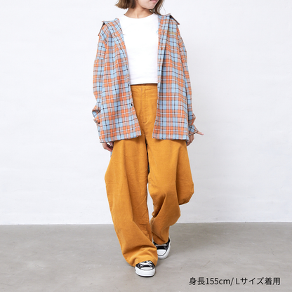 チェック長袖シャツ