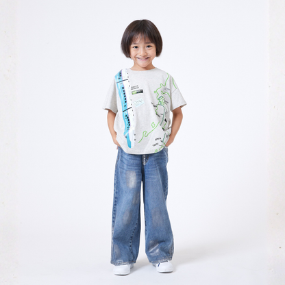【JRの電車】連結プリントTシャツ