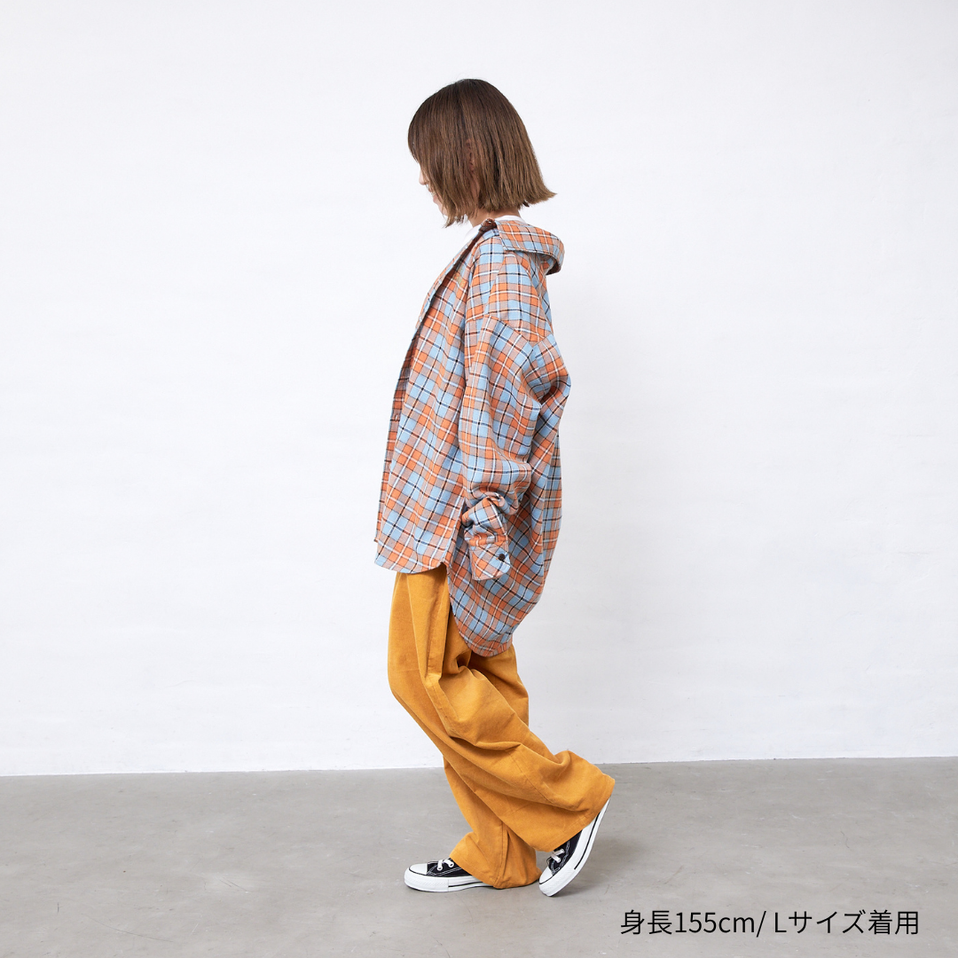 チェック長袖シャツ