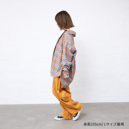 チェック長袖シャツ