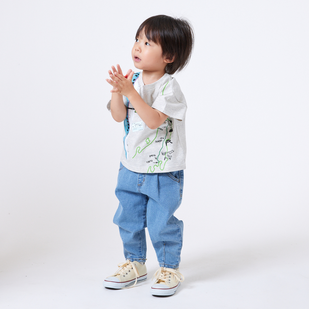 【JRの電車】連結プリントTシャツ
