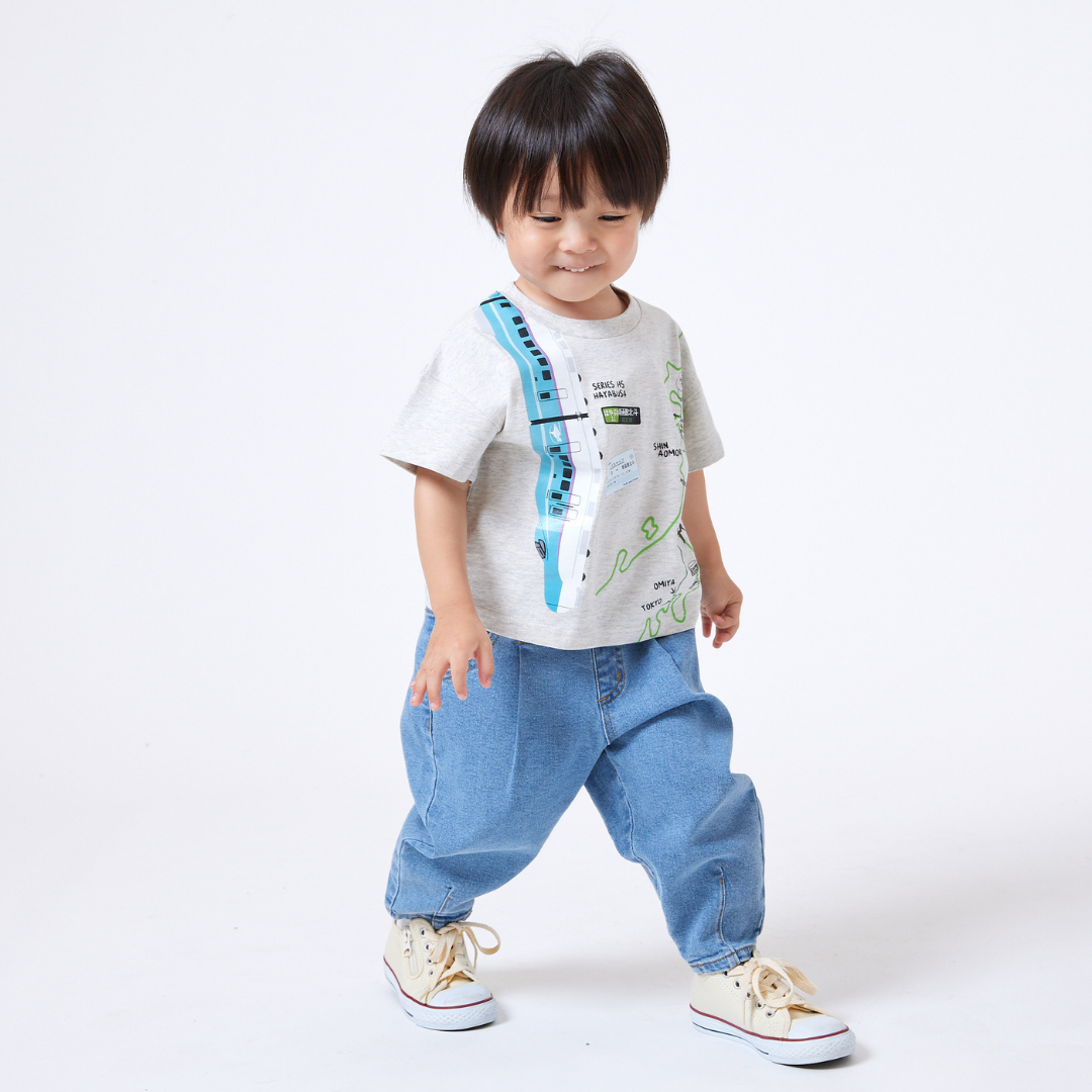 【JRの電車】連結プリントTシャツ