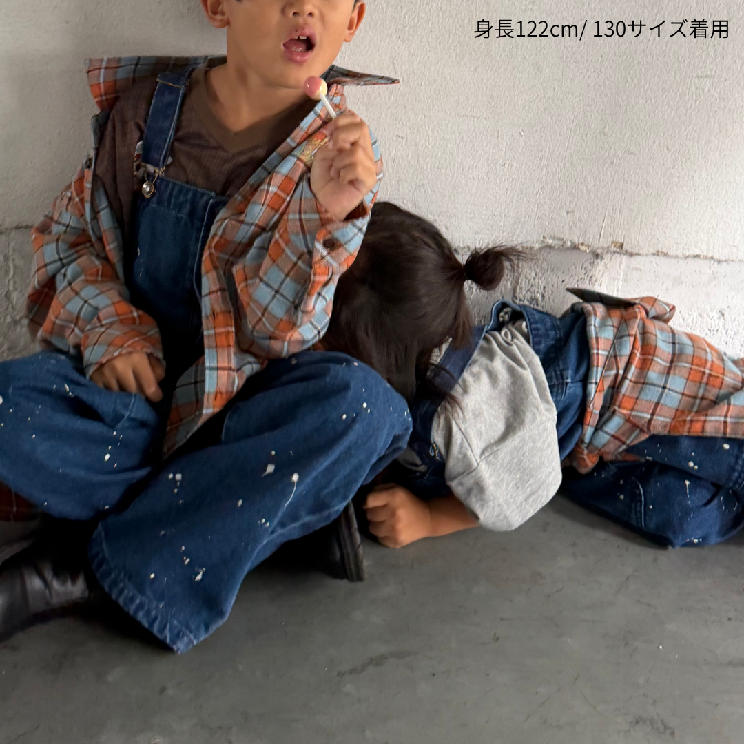 チェック長袖シャツ