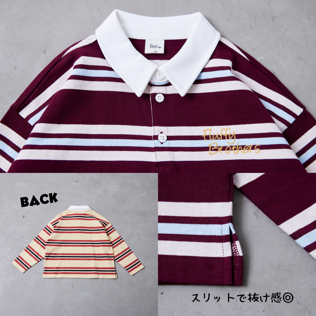 タグ付き新品 FRANCINE RUGBY TOP ラガー ボーダー B51-TS120NVF.jpg?v=1756444600&