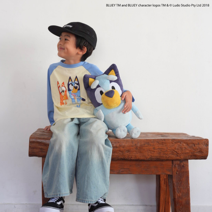 【ブルーイ】ラグランプリントロンT