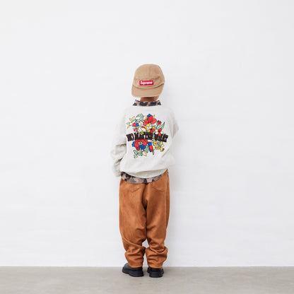 花ロゴ刺繍トレーナー