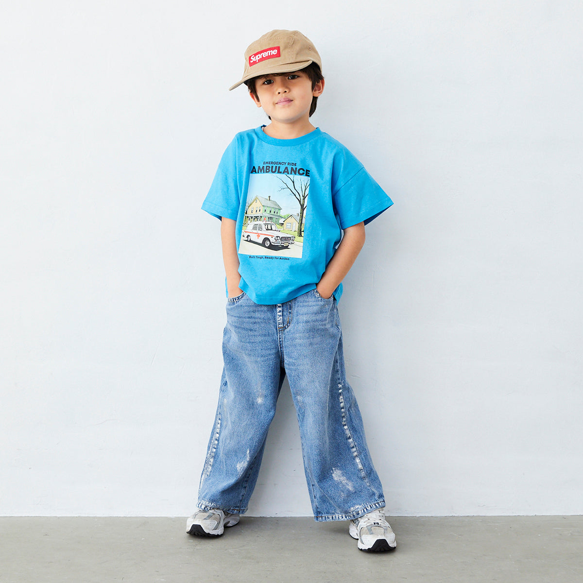 働く車プリントTシャツ