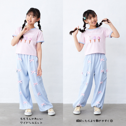 リボン付きカーゴパンツ