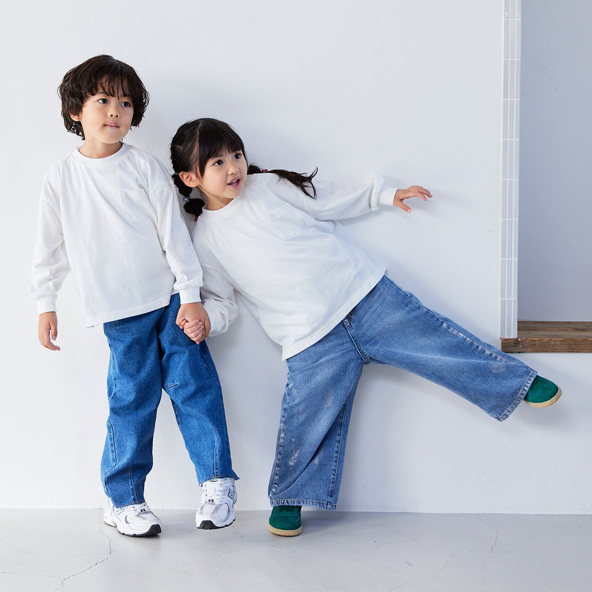 箔プリントデニムパンツ