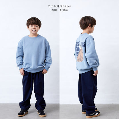 【FLUFFREE】ワンポイント裏起毛トレーナー