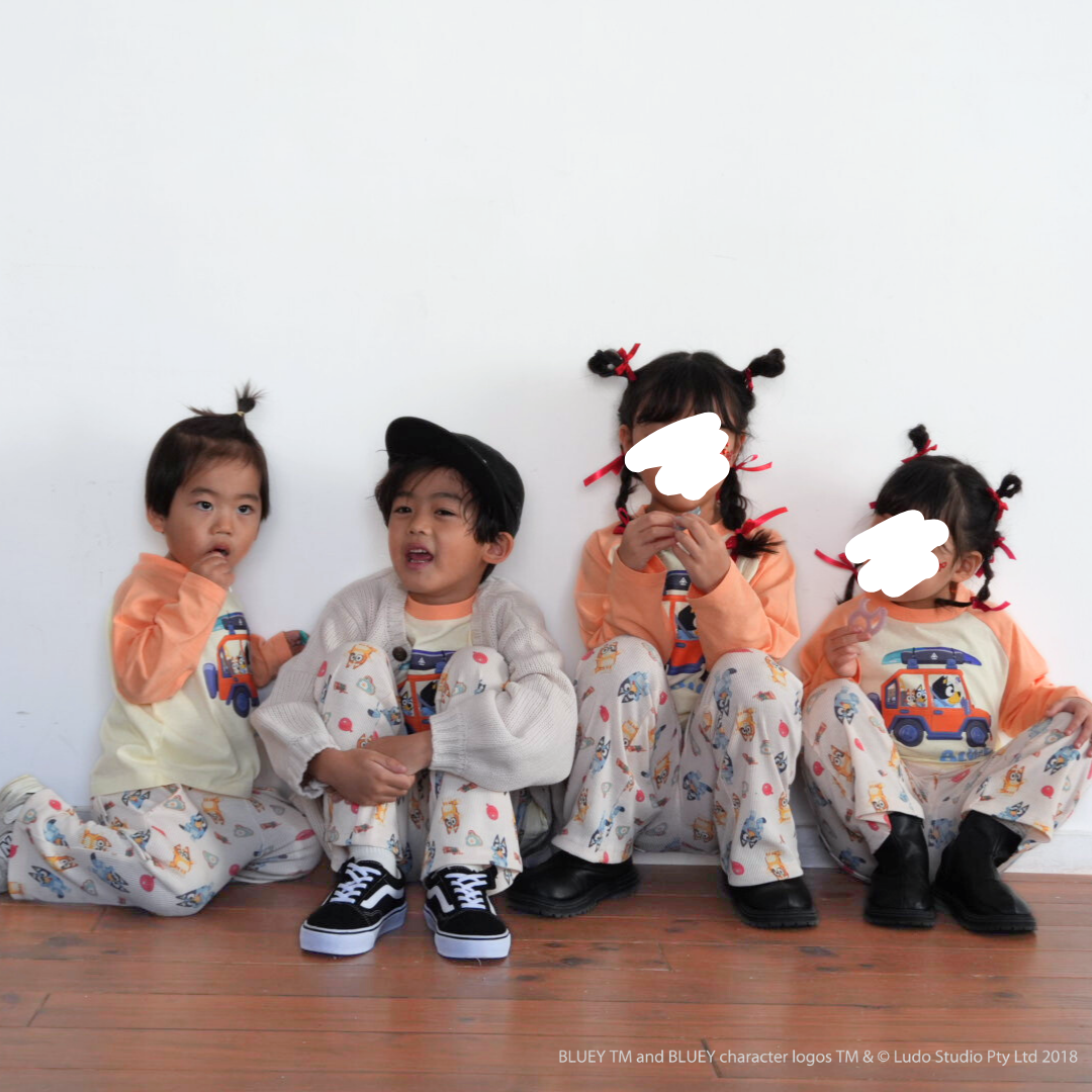 【ブルーイ】ラグランプリントロンT