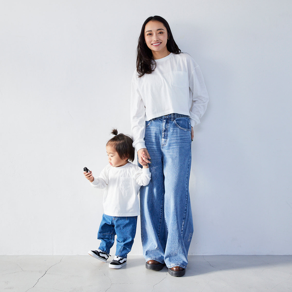 箔プリントデニムパンツ