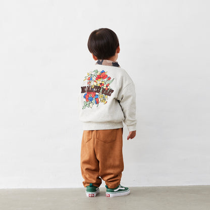 花ロゴ刺繍トレーナー