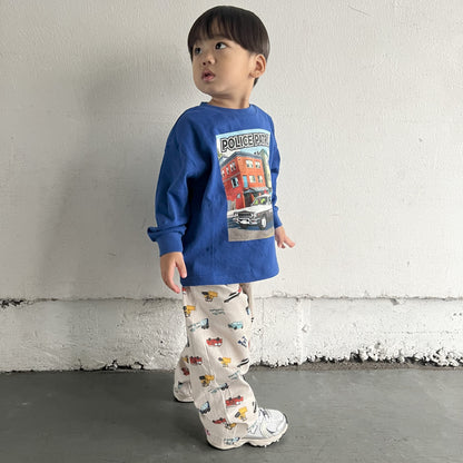 【働く車】総柄パンツ