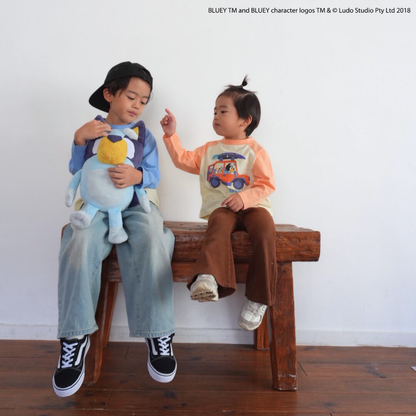 【ブルーイ】ラグランプリントロンT