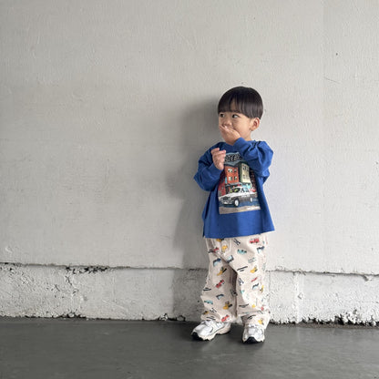 【働く車】総柄パンツ