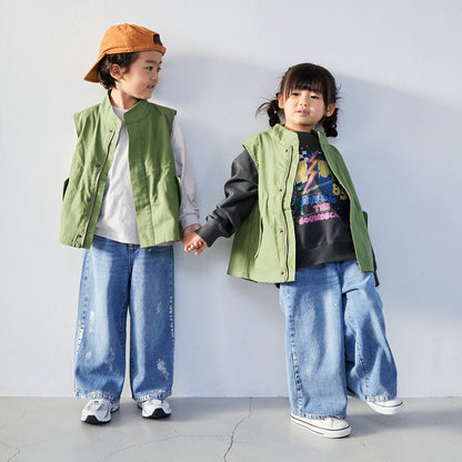 箔プリントデニムパンツ