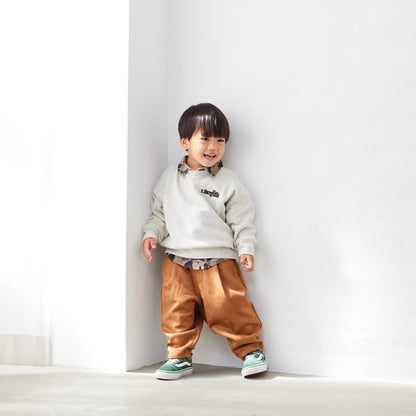 花ロゴ刺繍トレーナー