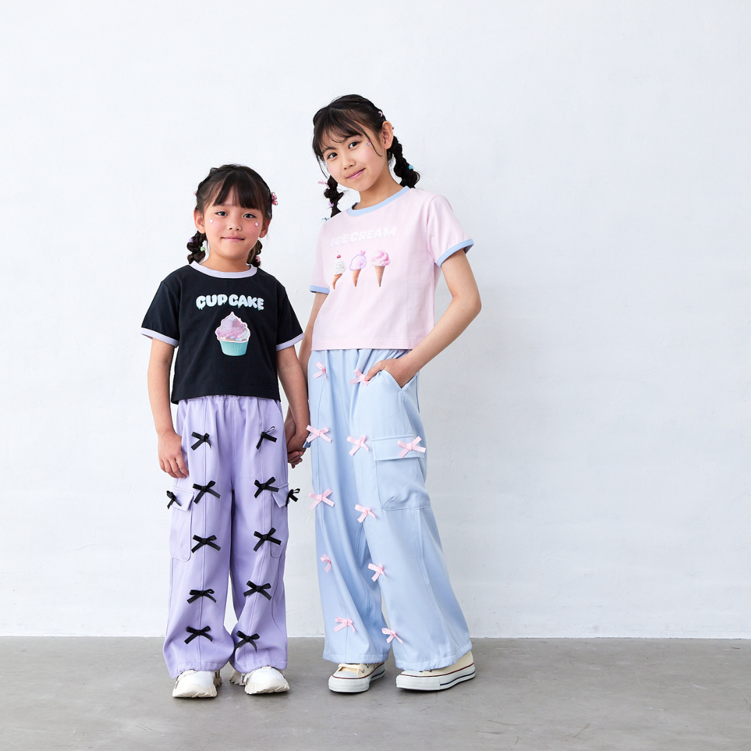 リボン付きカーゴパンツ