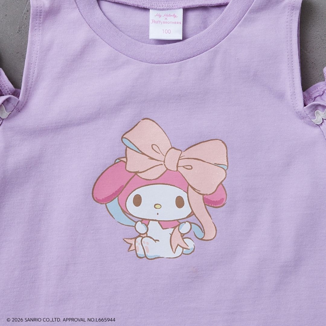 【サンリオキャラクターズ】ラメプリントワンピース