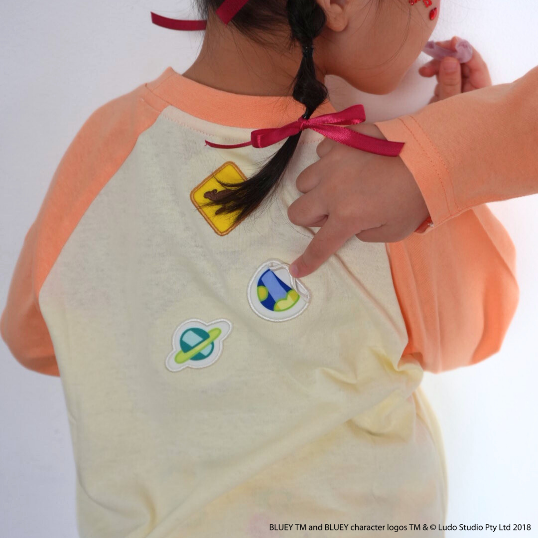 【ブルーイ】ラグランプリントロンT