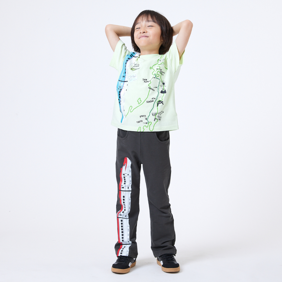 【JRの電車】連結プリントTシャツ