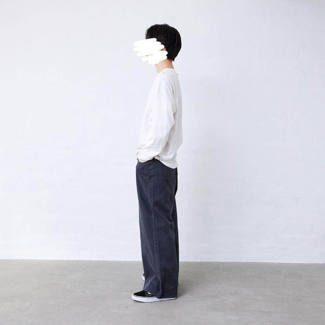 製品染めワイドパンツ
