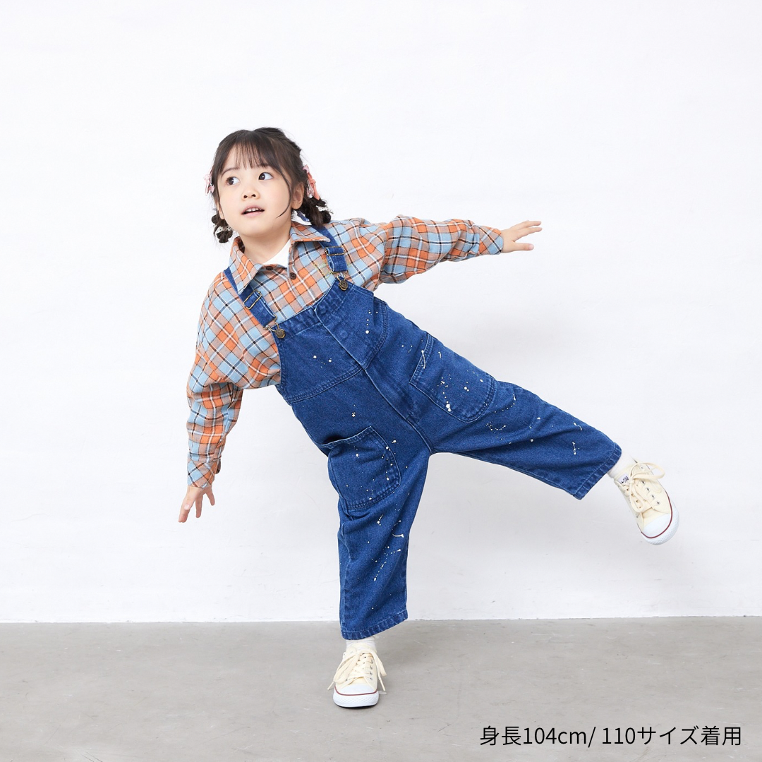 前開きサロペット