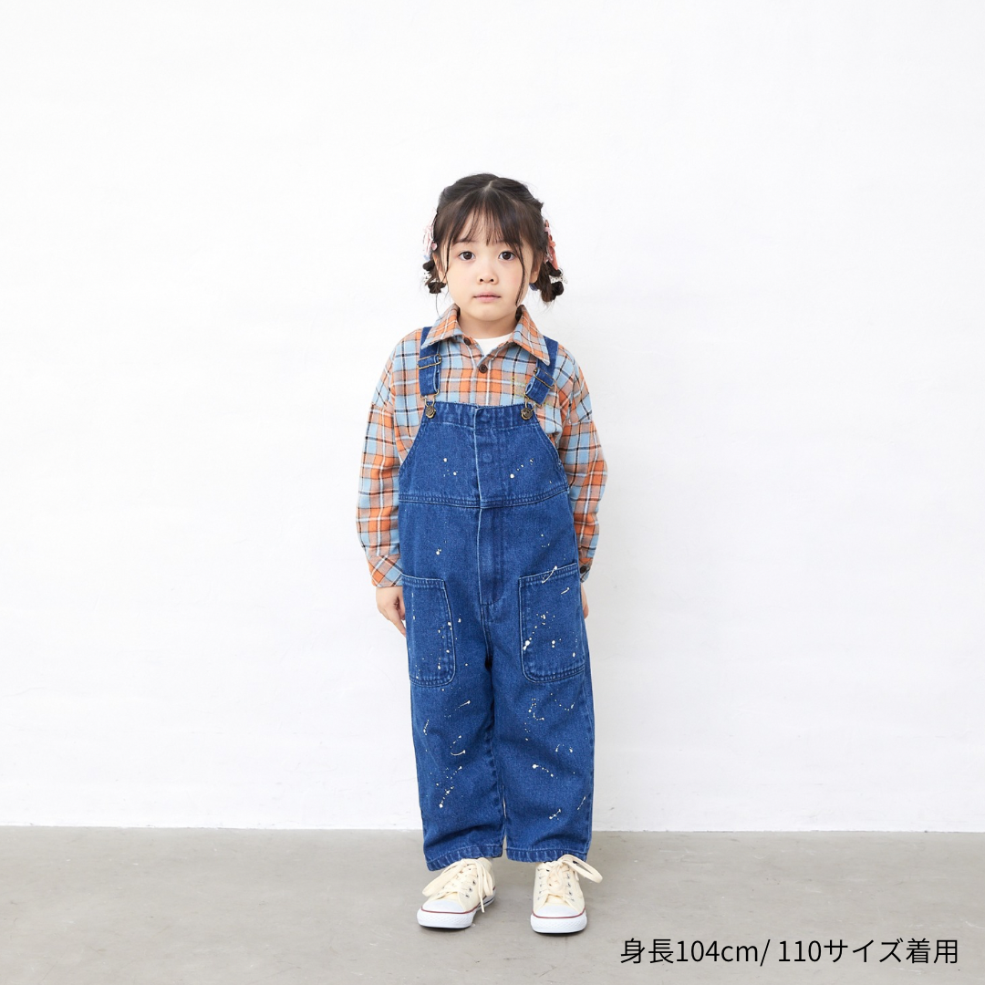 前開きサロペット
