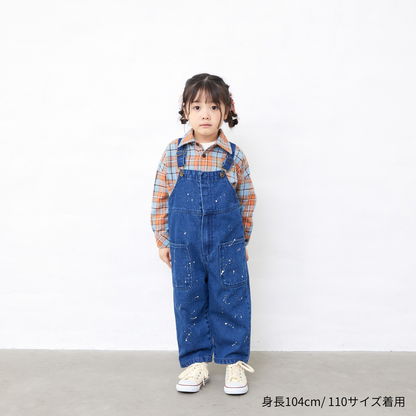 前開きサロペット