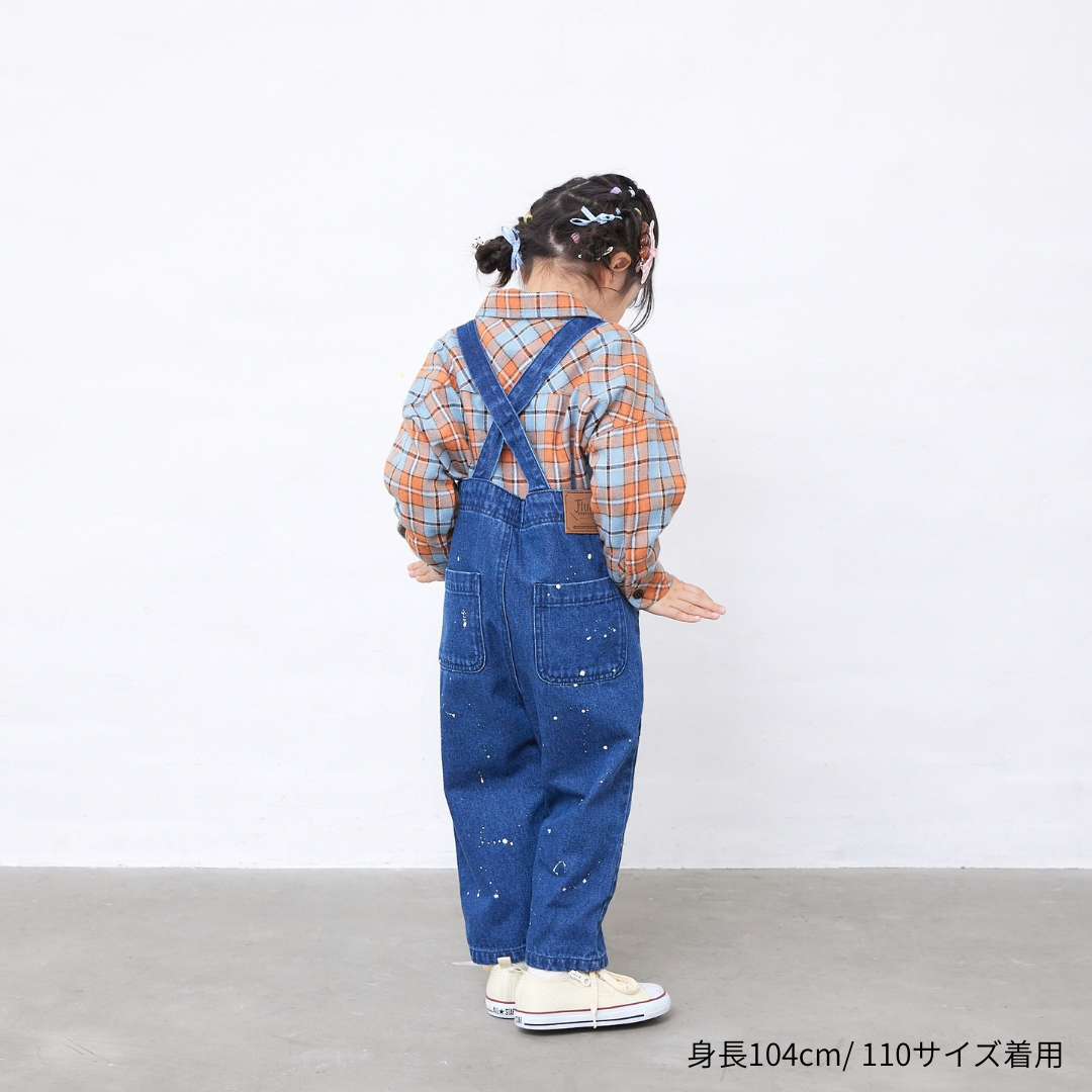 前開きサロペット