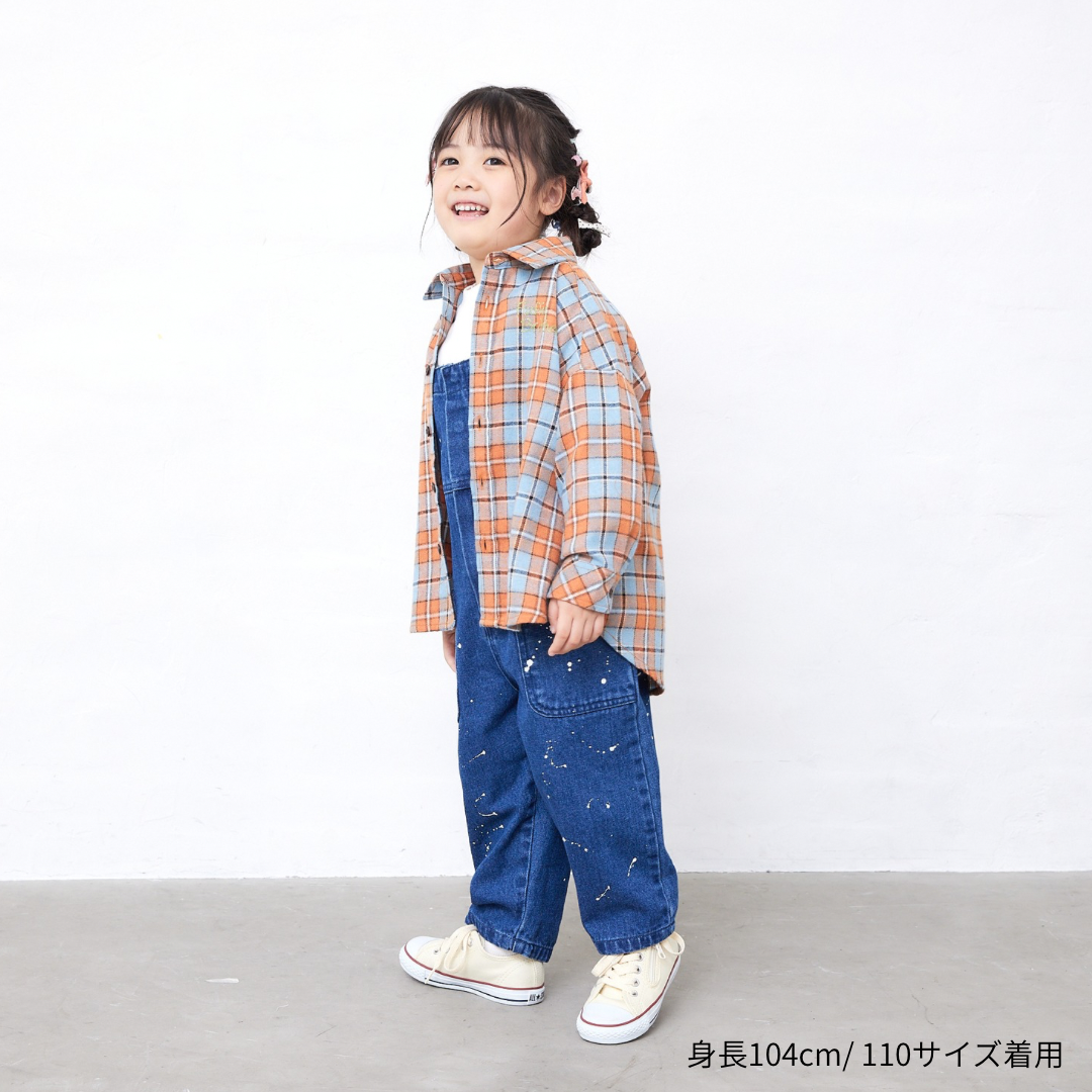 前開きサロペット