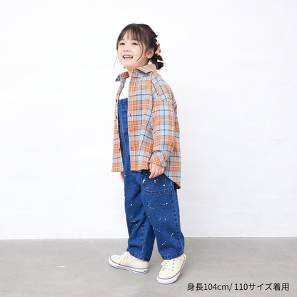 前開きサロペット