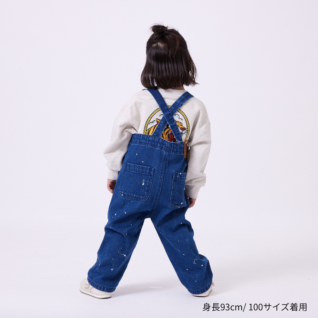 前開きサロペット