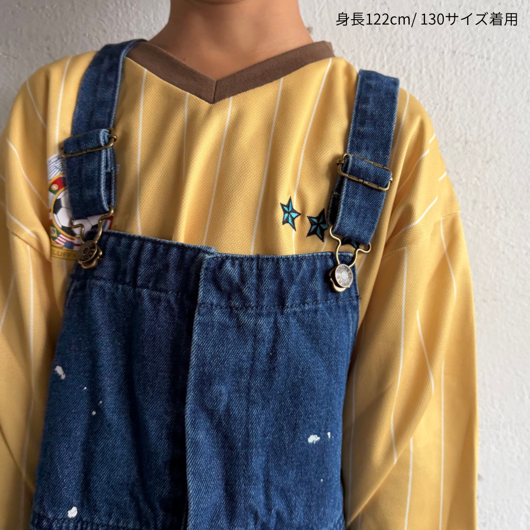 前開きサロペット