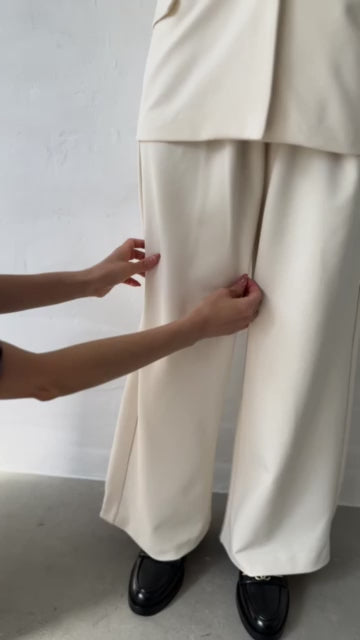 レディースセットアップワイドフレアパンツ